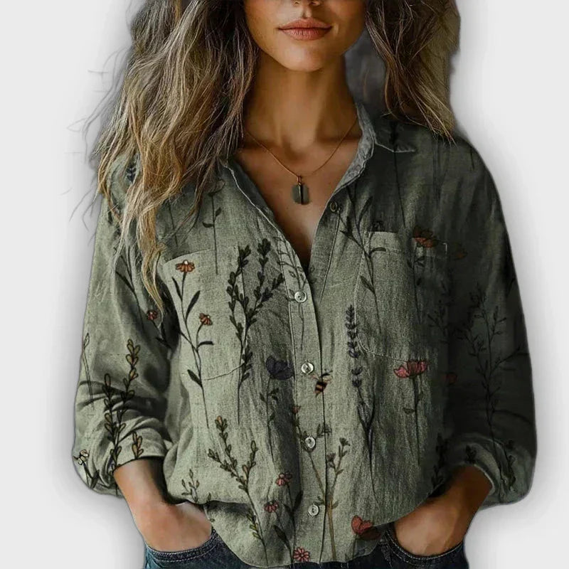 ניבס - חולצת וינטאג' מודפסת